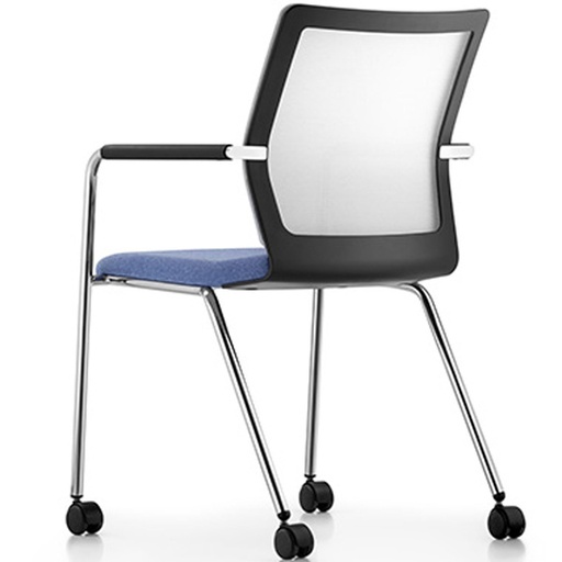 [1025-sk-272] Dauphin visitor's chair Stilo visitor (mesh/upholstered seat) ST 6802 mesh